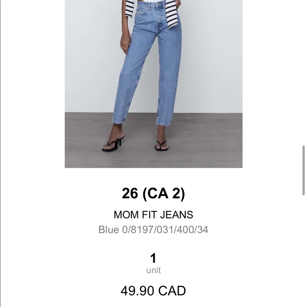 Zara Mom Fit Jeans, NWT.